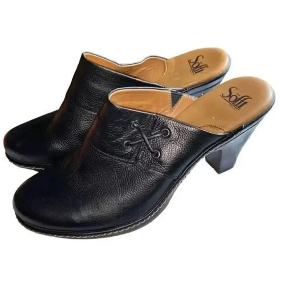Sofft leather clogs size 8 1/2 - Picture 1 of 5